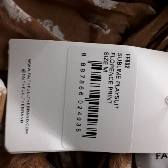 Faithfull the Brand Sublime Playsuit Size M/6 NWT - Picture 7 of 10